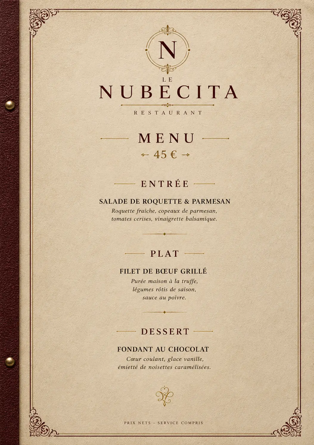 Menu du Jour
